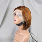 12A Pixie Bob 4/350 With 13*4 Frontal  Human Hair 100% Wig