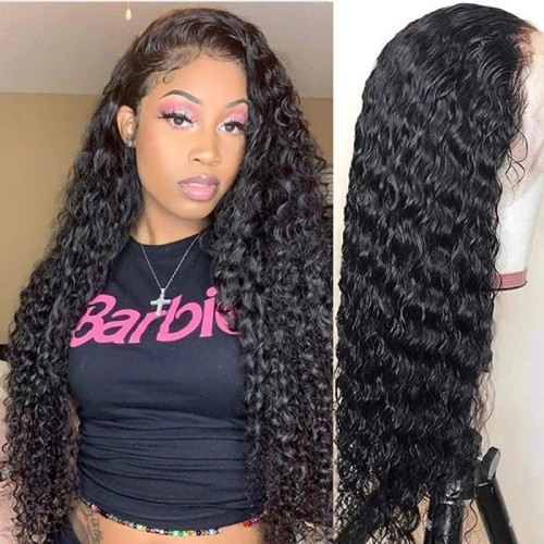 12A Indian 200% Density Water Wave 13*4 Frontal Human Hair