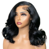12A Human Hair Loose Wave Curly Wig 13*4 Frontal Peruvian