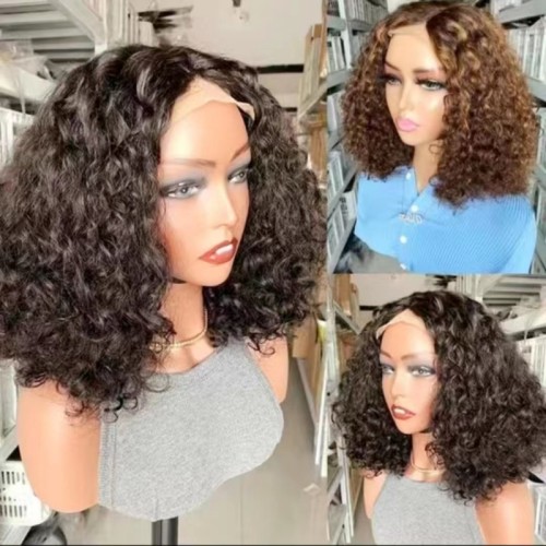 Brazilian Curly Wig 300% Density 4*4 T Lace Color Human Hair
