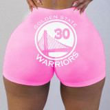 Hot Sale Women Shorts Sexy High Waist Ladies Tight Cycling Shorts Basketball Star Number Name Pattern Printing Club Shorts New