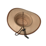 America's most classic cowboy hat imitation leather cowboy hat men's rider hat панама fedora hat Panama rope accessories