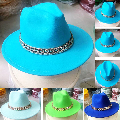 Natural Color Fedora Hats Men's Hats Women Felt Jazz Ring Buckle Accessories Panama Fedora Hats шляпаженская