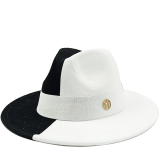 Fedora white and blue new 2023 new two-color fashion spring unisex jazz hat Fedora spring and autumn hat кепкамужския