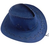 Fashion Suede Fabric Western Cowboy Hat Retro Rancher Hat Wide Brim Jazz Hat Sun Protection Summer Gift for Male Female
