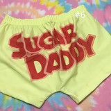 Summer New Style Letter Printing Sexy Hip-Lifting High-Waist Elastic Ladies Large Candy Snack Shorts Women's Shorts