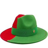 Hat Gradient Color Fedora Hat Panama Fedora Fedora Hat Men's and Women's Jazz Hat Fedora Hat Grass Green Winter Hat Wholesale