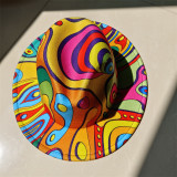 Tie Dye Wholesale Fedora New 3D Graffiti Features Jazz Hats 50 Styles Panama Men and Women Fedora gorras шляпаженская