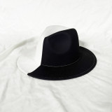 Fedora white and blue new 2023 new two-color fashion spring unisex jazz hat Fedora spring and autumn hat кепкамужския