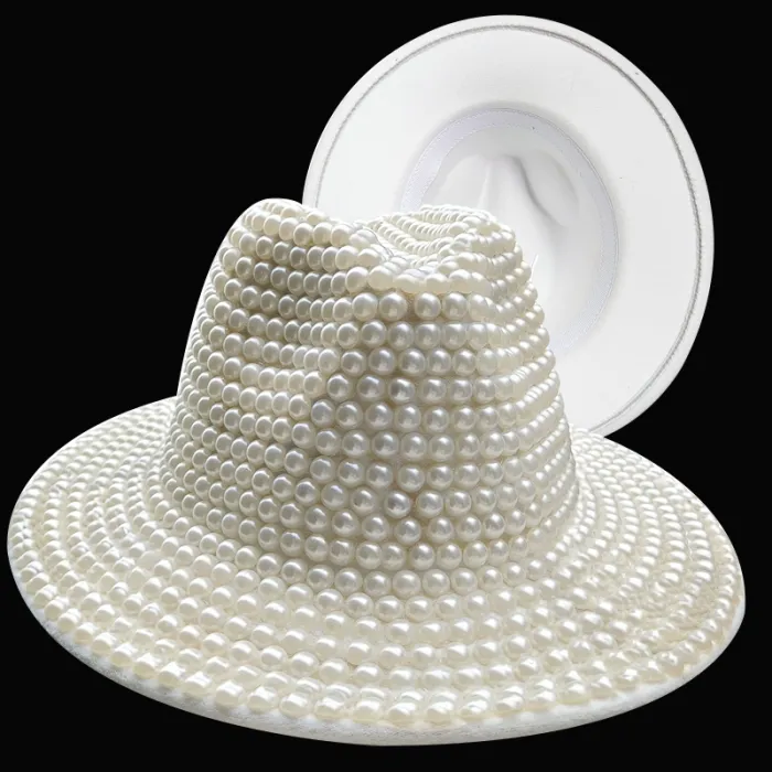 Purple Rhinestone fedora Jazz Top Panama New Felt Hat Men's Jazz Hat Party Performance Hat Women's Soft Autumn Winter