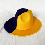 Fedora white and blue new 2023 new two-color fashion spring unisex jazz hat Fedora spring and autumn hat кепкамужския