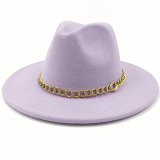 Purple fedoras wide brim hat Panama felt hat for male jazz hat church top cap british women fedoras hats for men шляпа женская
