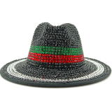 Rose Red Rhinestone Soft Hat Jazz Hat Panama New Felt Hat Men's Jazz Hat Party Performance Hat Women's Soft Autumn Winter