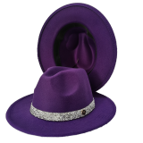 diamond band fedora for women jazz hat Unisex fedoras fashion hats for women and men church hat rock hat star rock fedoras hat
