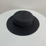 Beach Hat Straw Hat Sun Hat Flat Top Korean Fashion Color Multicolor Ribbon Top Hat Beach Hat Candy Color Sun Hat