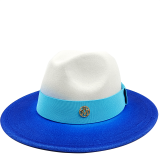 Hat Gradient Color Fedora Hat Panama Fedora Fedora Hat Men's and Women's Jazz Hat Fedora Hat Grass Green Winter Hat Wholesale