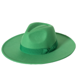 New color Fedora winter hat top concave-convex water drop 9.5cm brim male and female felt jazz watermelon red шляпа женская