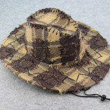 Cowboy hat western men's outdoor Mongolian hat rider hat men's rider hat панама fedora hat rope accessories men's Panama