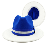 $0.99 Wholesale Fedora New Green Pink Hat Belt Accessories New Panama Men's and Women's Fedoraшляпаженская