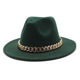 White fedora hats men hats ladies felt jazz square ring buckle accessories Panama fedora hats wholesale шляпаженская