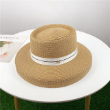 Orange Hat New Women's Sun Hat Folding Beach Hat Big Brim Travel Sunscreen Hepburn Wind Sun Hat Travel Hat 모자