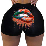 New Hot Shorts Summer Letter Print Shorts High Waist Stretch Ladies Large Casual Outdoor Sports Sexy Beach Women Shorts