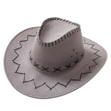 Western Cowboy Hat Wide Brim Cowgirl Hat Suede Jazz Hat for Parent-child Camping