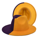 Purple fedoras wide brim hat Panama felt hat for male jazz hat church top cap british women fedoras hats for men шляпа женская