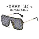 New large frame trend F letter sunglasses, fashionable and versatile sunglasses for men and women