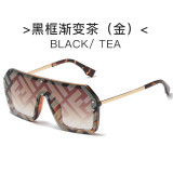 New large frame trend F letter sunglasses, fashionable and versatile sunglasses for men and women