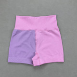 New BT popular color patchwork sports bra yoga shorts short sleeved top running fitness stretch leggings