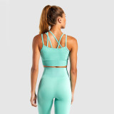 New Multi Strap Yoga Bra Ultra Elastic High Strength Support Sports Bra Fitness Yoga Tank Top
