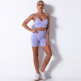 2023 internet celebrity new women's sexy suspender sports bra fitness set yoga suit set 2 PCS
