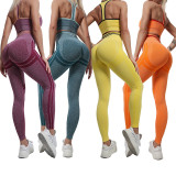 Abdominal tightening high elasticity yoga pants sexy buttocks showing leggings seamless  buttocks lifting fitness pants