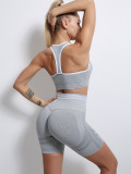 New Sports Set High Waist Elastic Hip Lifting Sports Tight Fitness Yoga Shorts Fitness Leggings