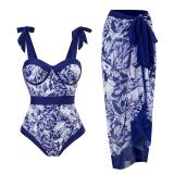 new sexy One-piece swimsuit women's dress bikini lace up swimsuit long skirt chiffon bikini
