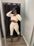 Sharee Fall New Arrivals Women Clothing Cardigan Solid Sweater Tank Top High Waist Pants 3 Piece Set Women