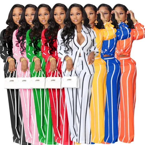 Fall 2023 Women Clothes Long Sleeve Shirt Floral Print Knot Crop Top Vacation Outfits Two Piece Set Women Clothing