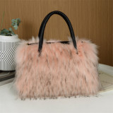 Winter Fashion Fur Hand Bags Plush New Design Fluffy Faux Raccoon Fur Handbags For Women