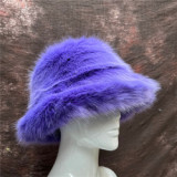 Hot selling colorful fox fur hat European and American fisherman hat fur casual fashion ladies warm hats