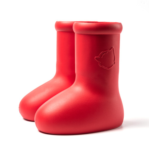 2023 New Designer Wholesale Latest Sneaker Mid-leg Water Proof Christmas Boots Custom  EVA Cartoon Astro Big Red Boots
