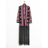 Sharee Resort Abstract Style High Quality Crochet Plus Size Women's Clothing Tassel Blouse Cardigan Women
