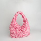 New cute plush hobos handbags candy color half moon handbags shoulder bags for women and ladies