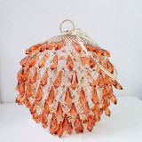 Teardrop-shaped acrylic clutches for women elegant round evening bags metal portable dinner bags