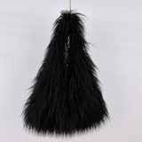 Hobo Long Plush Tote Bag Faux Fur Handbags For Ladies Women's Candy Color Furry Bag