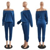 Plus Size Women Long Sleeve Clothing 2023 New Arrival Two Piece Set Solid Color Women Sweatsuit Sportswear Sets 2 Piece Outfits