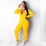 W2367 Plus Size Zipper Up Two Piece Set Women Matching Sets Hooded Jacket Jogger Pants Solid Sweatsuit Tracksuits Casual Outfits