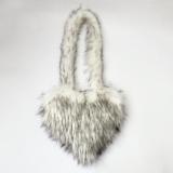 2023 Candy color long fur heart-shape shoulder bags for women designer handbags famous brands ladies luxury furry hand bags