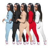 2023 New Fashion Autumn Solid Color Long Sleeve Jumpsuits Turndown Collar Skinny Romper Multi Pocket Cargo Women Jumpsuits