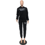 women's off shoulder Hoodie Set Fashion casual hot sale sweater two-piece sports track suit for women
